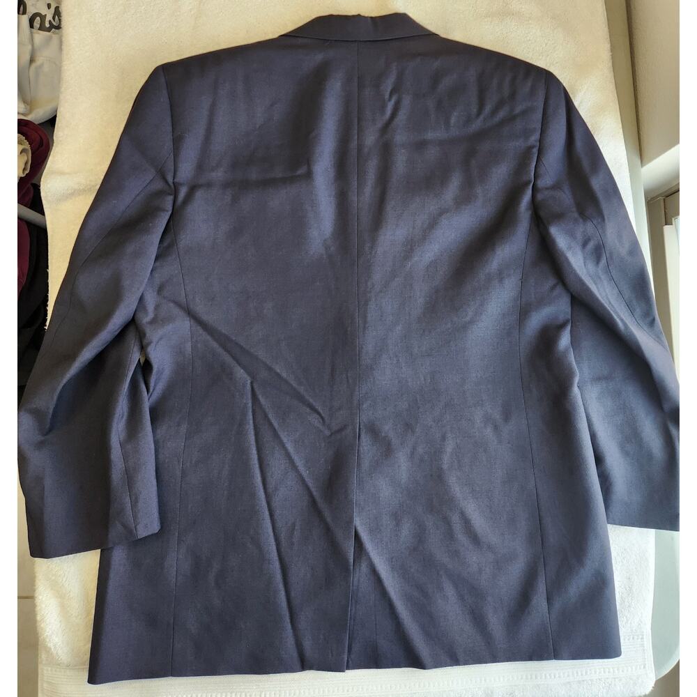 Nordstrom 40S Navy Blazer Gold Buttons 100% Wool Italian Preppy Sport Coat - Picture 6 of 12